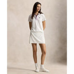 RLX Ralph Lauren Dam Tour Pique Golf Polo Shirt - Keramik Vit/Blå Mist/Varmrosa