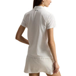RLX Ralph Lauren Dam Tour Pique Golf Polo Shirt - Keramik Vit/Blå Mist/Varmrosa