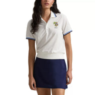 RLX Ralph Lauren Dam Tour Pique Bear Golf Polo Shirt - Keramik Vit