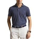 RLX Ralph Lauren Tryckt Lätt Airflow Golf Polo Shirt - Raffinerad Navy Links Deco