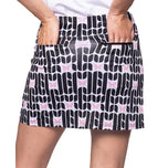 Golftini Women's Sisterhood 17.5" Golf Skort - Black Print