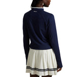 Rlx Ralph Lauren Women's Stretch Jersey Quarter -Zip Pullover - Raffinerad marin/vit
