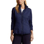 RLX Ralph Lauren Women's Cool Wool Hybrid Performance Full -Zip Jacket - French Navy