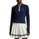 Rlx Ralph Lauren Women's Stretch Jersey Quarter -Zip Pullover - Raffinerad marin/vit