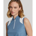 RLX Ralph Lauren Women's Air Tech Pique Golf Polo Shirt - Hatteras Blue