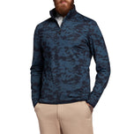 Lyle＆Scott Tonal Eagle Seafoam 1/4 Zip Midlayer -Dark Navy/ Light Navy