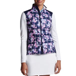 Peter Millar Kvinnor Merge Hybrid Water Resistant Golf Jacket - Navy Picnic Floral