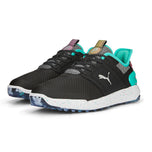 Puma X PTC Ignite Elevate spiklösa golfskor - Puma Black/ Aqua Green/ Chocking Pink